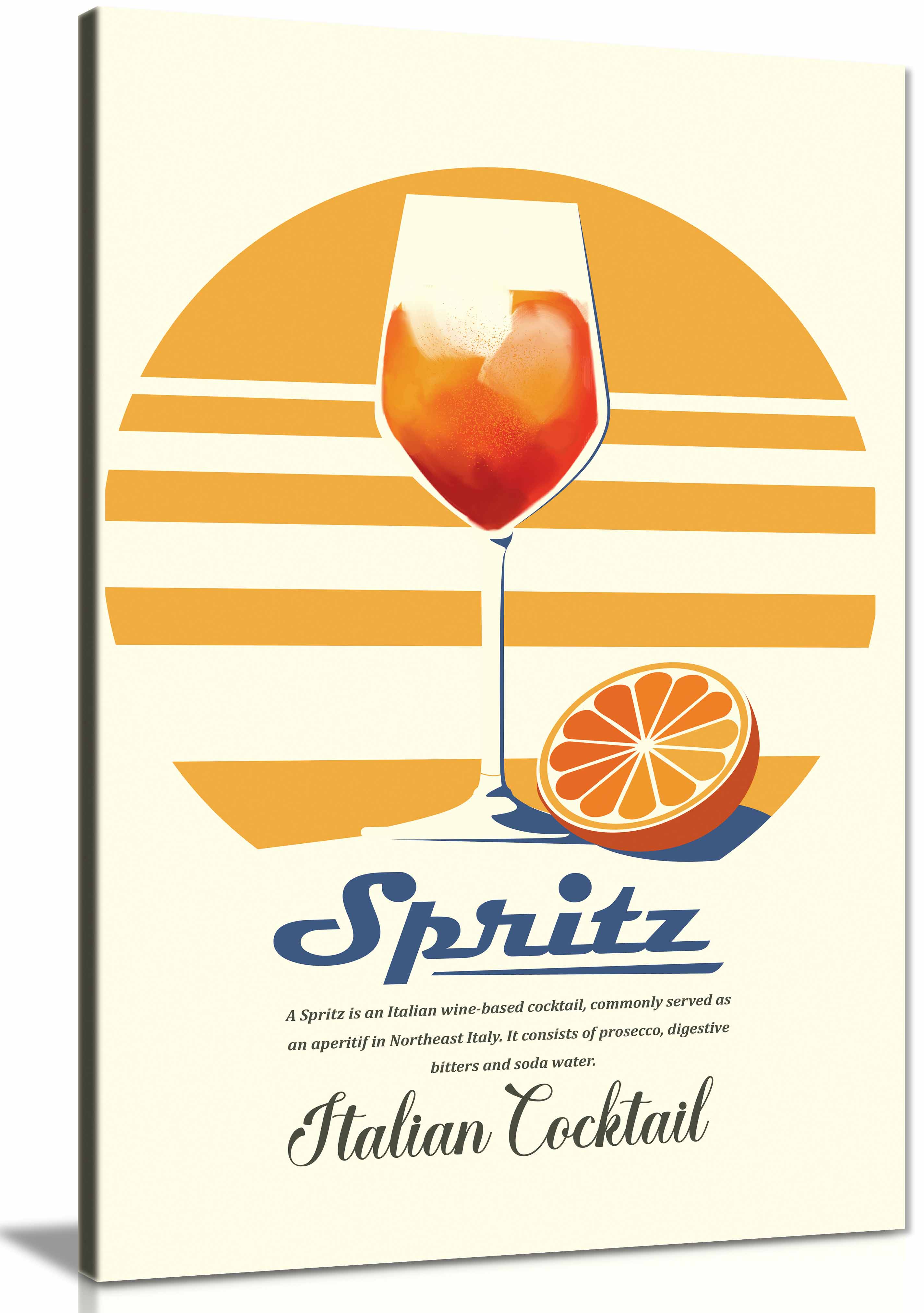Spritz summer print Framed Canvas Print, Pictures for Home Walls Decor - Picture 2 of 3