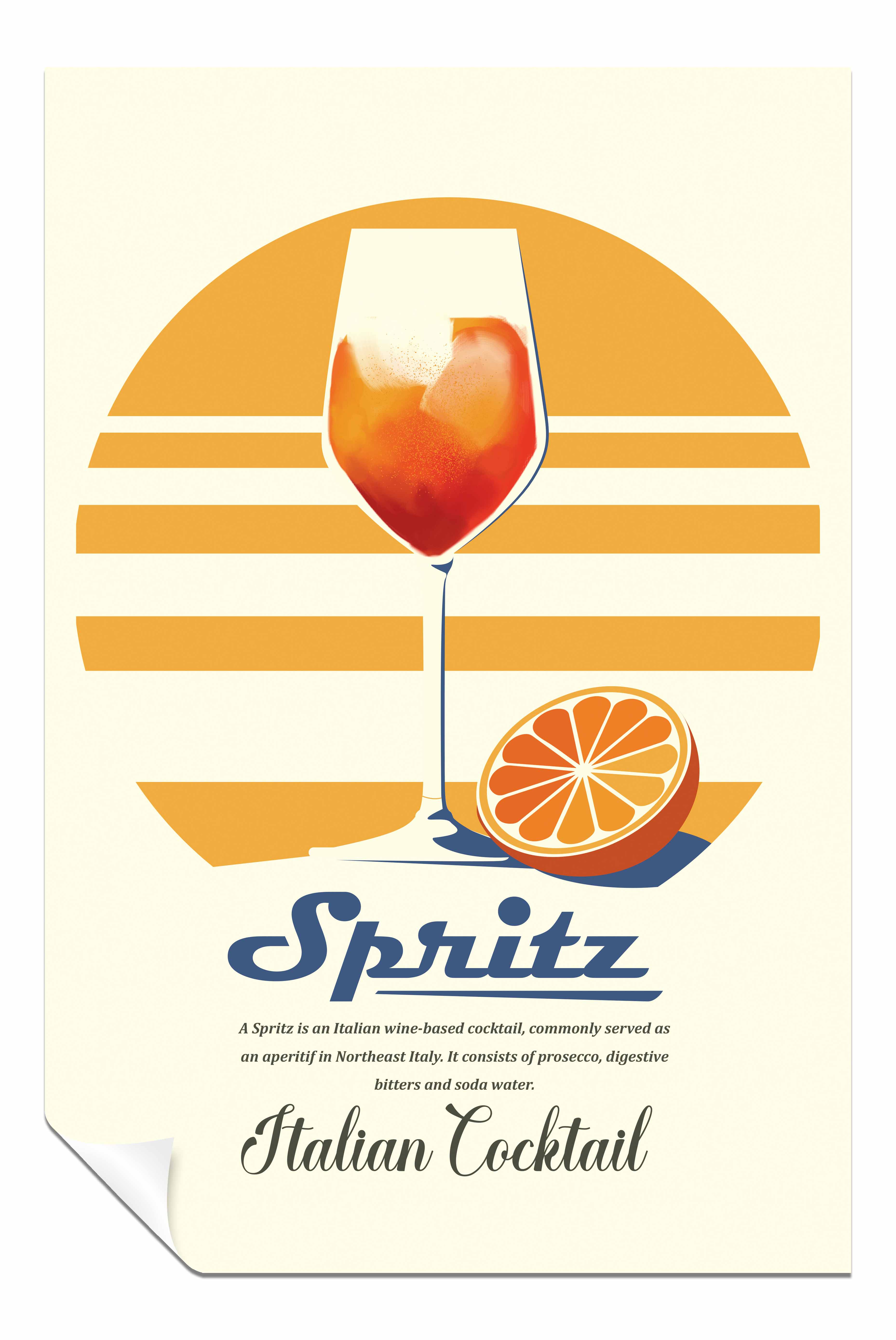 Spritz summer print Framed Canvas Print, Pictures for Home Walls Decor - Picture 3 of 3