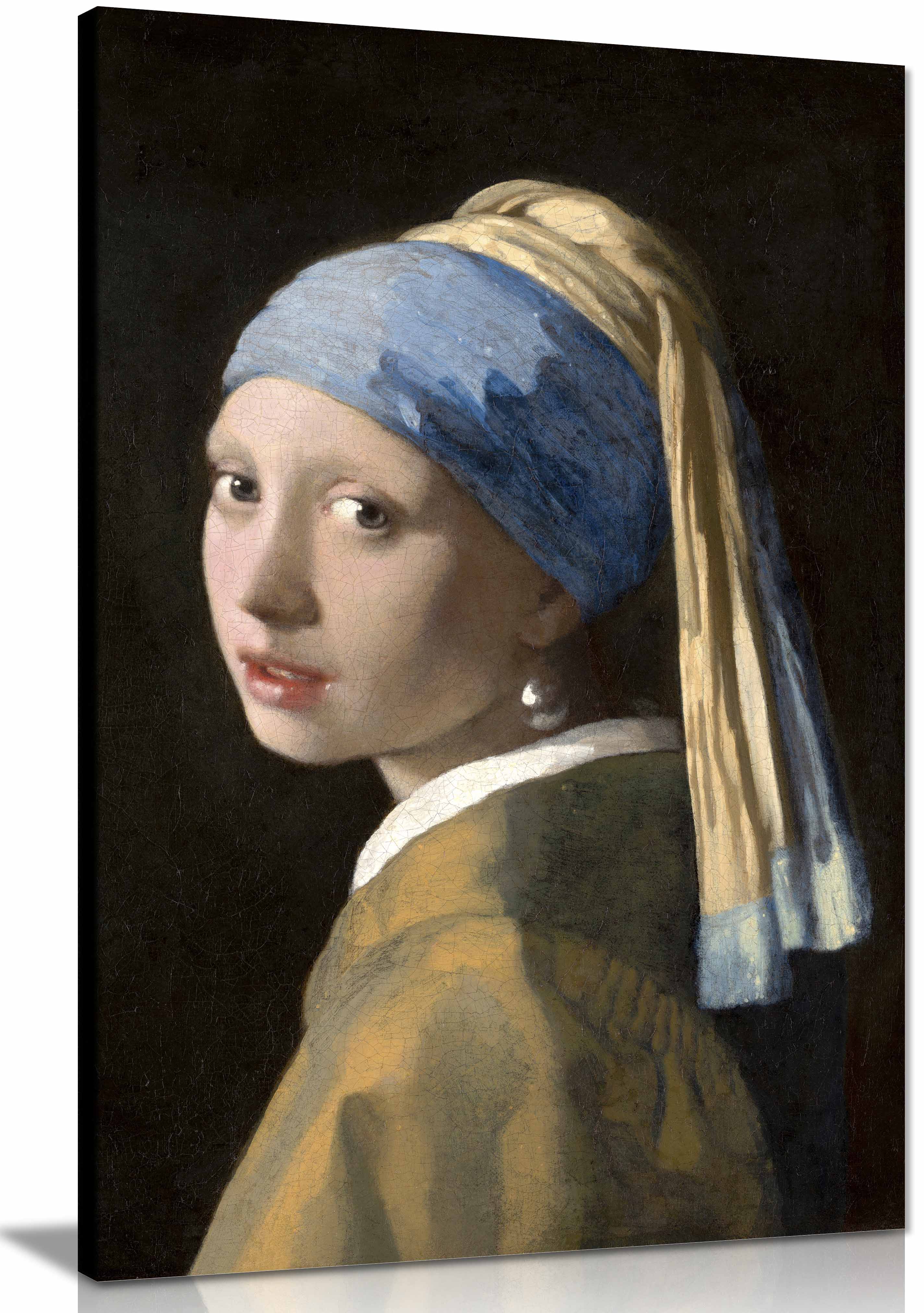 Girl with a Pearl Earring Framed Canvas Print, Pictures for Home Walls Decor - Picture 2 of 3