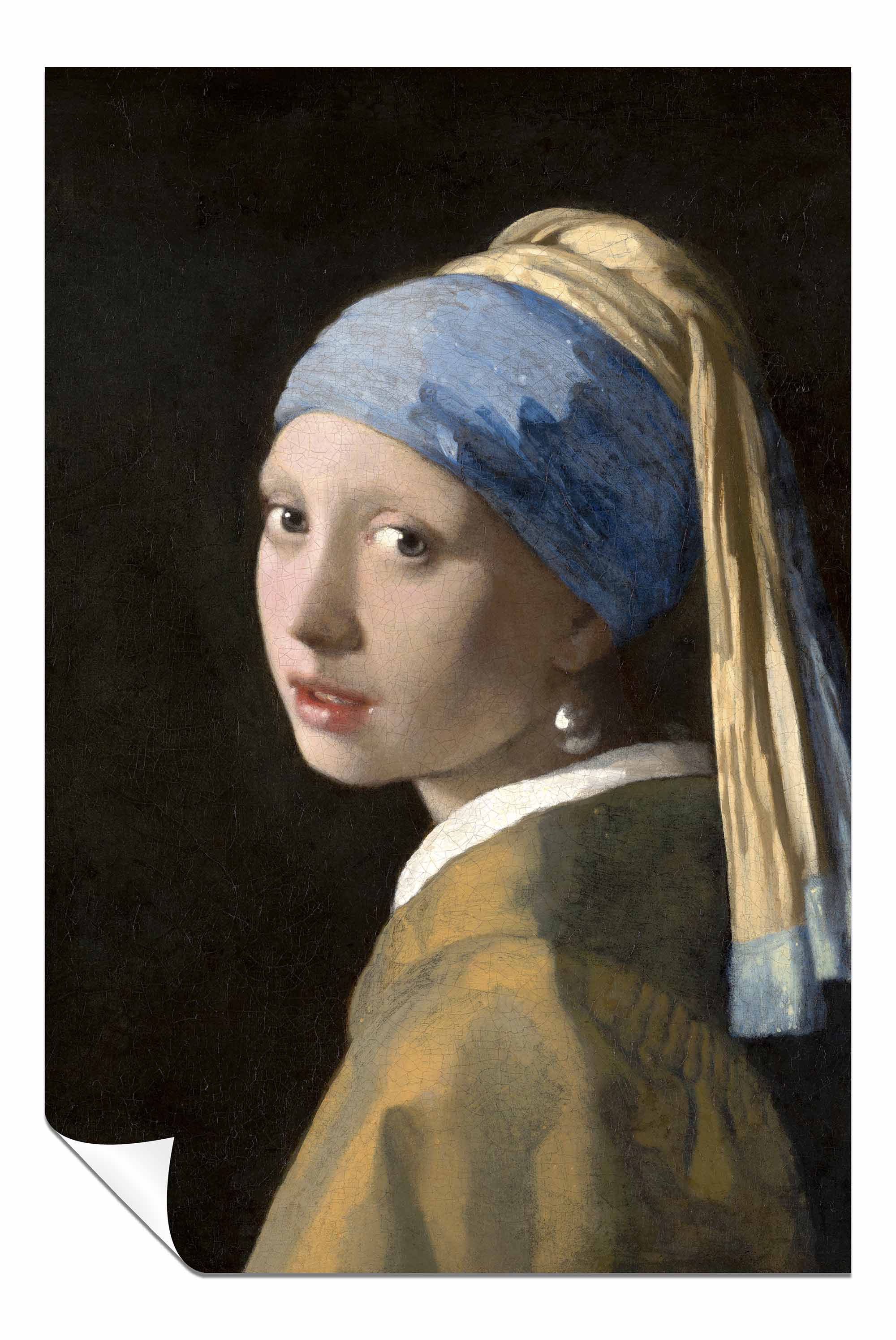 Girl with a Pearl Earring Framed Canvas Print, Pictures for Home Walls Decor - Picture 3 of 3