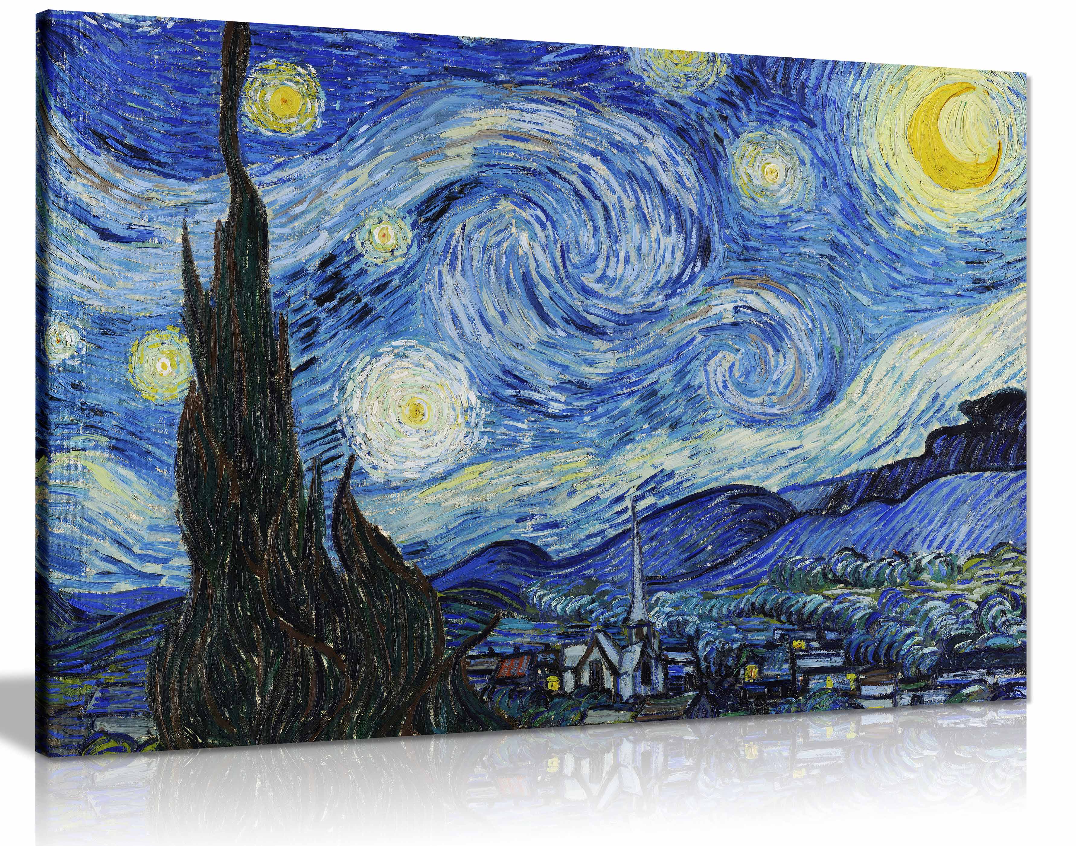 La Notte Stellata 2.0 Stampa su Tela con Cornice, Quadri per Decorazione Pareti Casa - Foto 2 di 3
